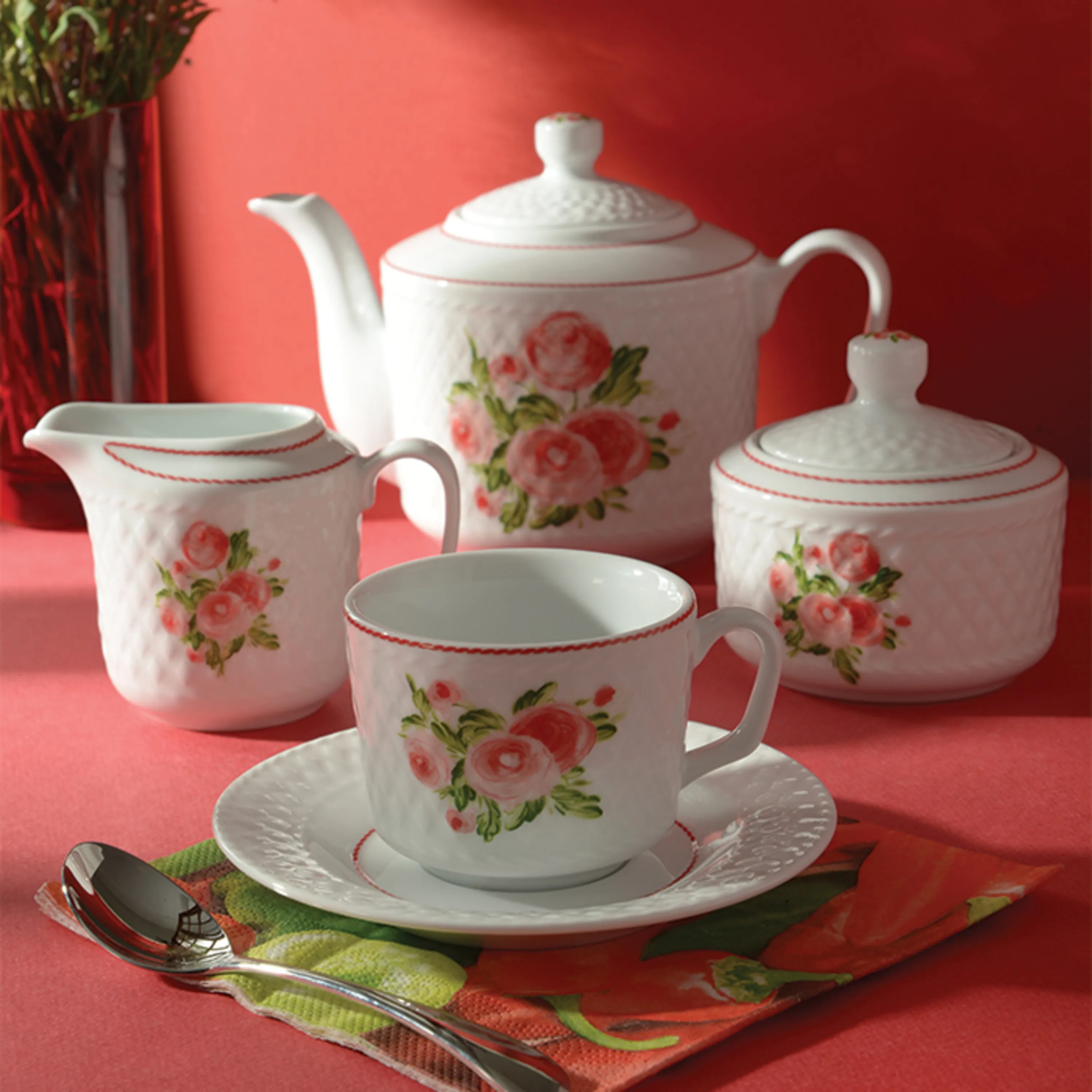 سرویس چینی زرین 6 نفره 12 پارچه چای خوری رزمونت سرویس چینی زرین 6 نفره 12 پارچه چای خوری رزمونت